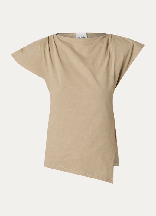 Isabel Marant Sebani top met asymmetrische zoom - voorkant brons