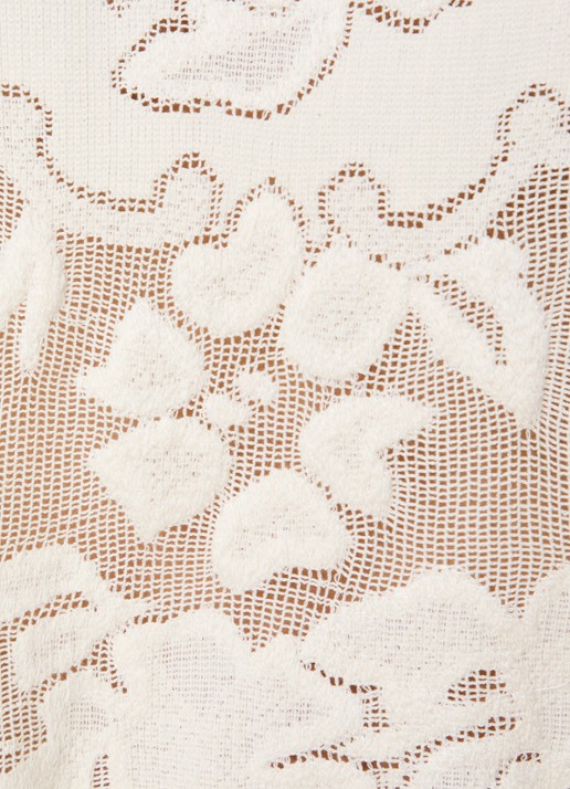 Isabel Marant Shilo top met broderie en asymmetrische hals - detail 2 gebroken wit