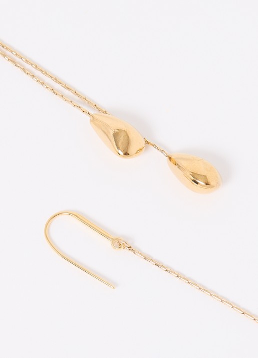 Isabel Marant Shiny Day oorhangers - detail goud