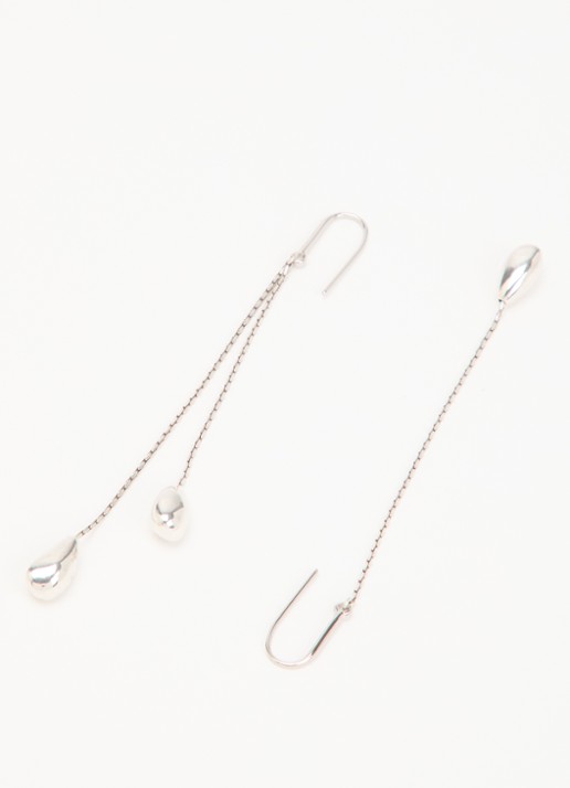 Isabel Marant Shiny Day oorhangers - detail zilver