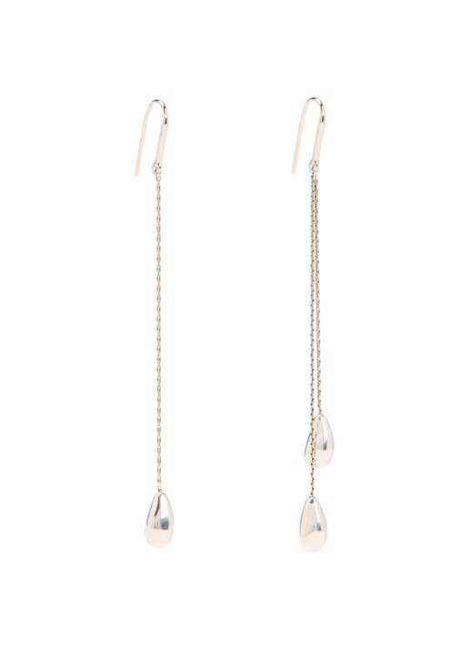 Isabel Marant Shiny Day oorhangers - voorkant 3 zilver