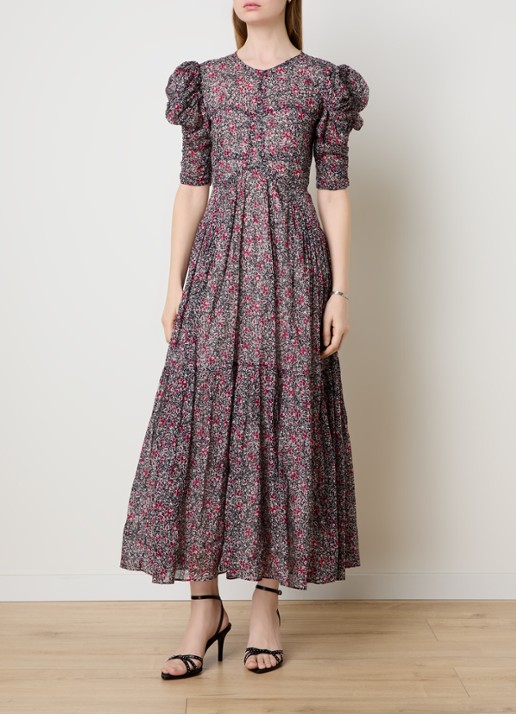Isabel Marant Sichellia maxi jurk met bloemenprint en rugdecolleté