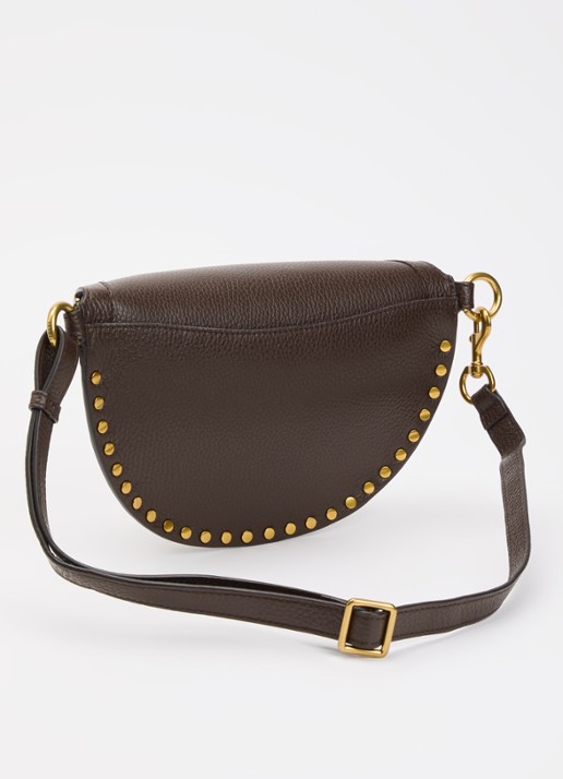 Isabel Marant Skano heuptas van kalfsleer met studs - achterkant 6 bruin