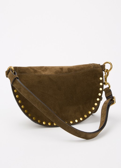 Isabel Marant Skano heuptas van kalfssuède met studs - achterkant 3 bruin