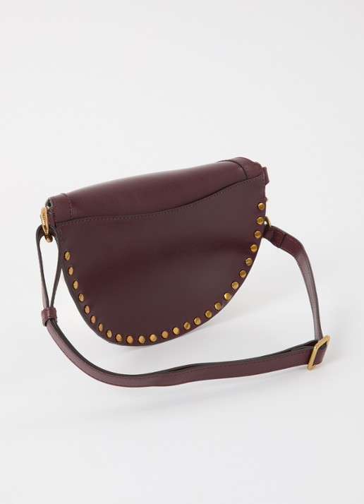 Isabel Marant Skano heuptas van leer met studs - achterkant aubergine
