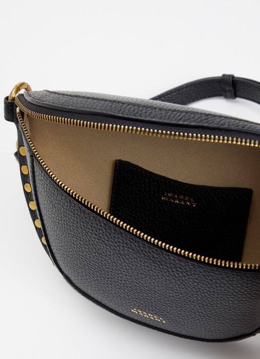 Isabel Marant Skano heuptas van leer met studs - detail 4 zwart