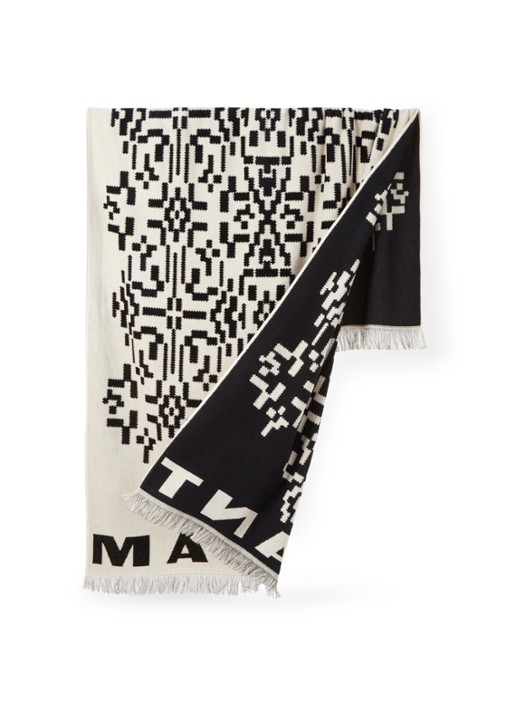 Isabel Marant Soverato strandlaken 103 x 185 cm - voorkant zwart