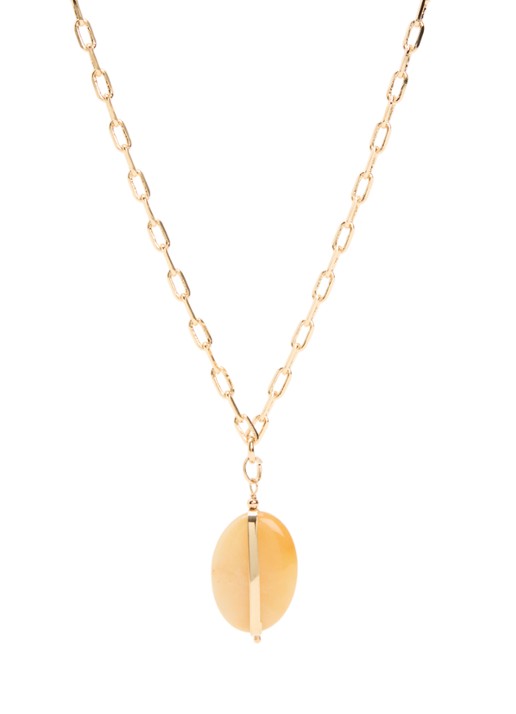 Isabel Marant Stones ketting met hanger - voorkant 3 geel