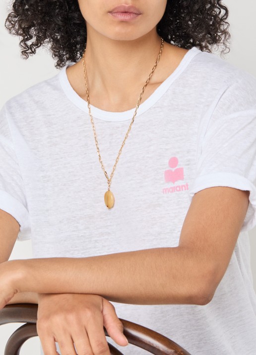 Isabel Marant Stones ketting met hanger - voorkant 4 geel