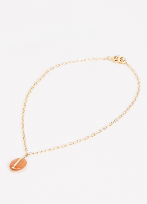 Isabel Marant Stones ketting met hanger - detail orange