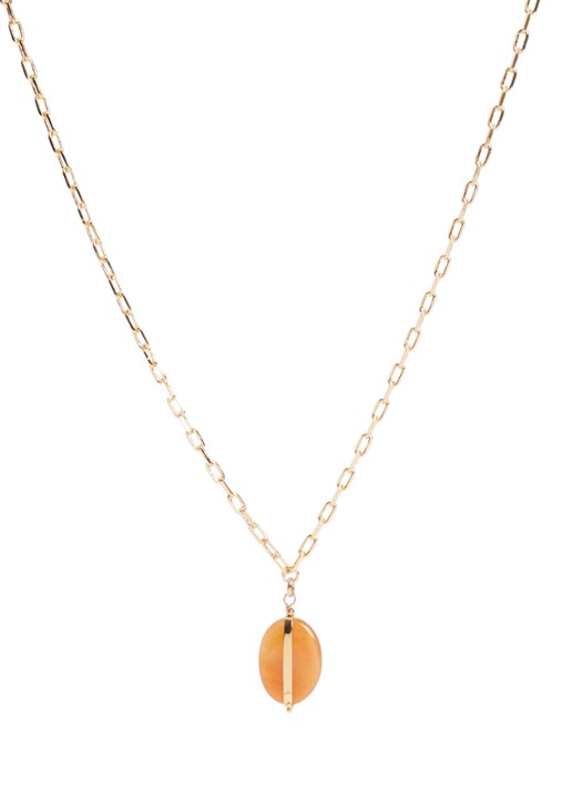 Isabel Marant Stones ketting met hanger - voorkant 3 orange