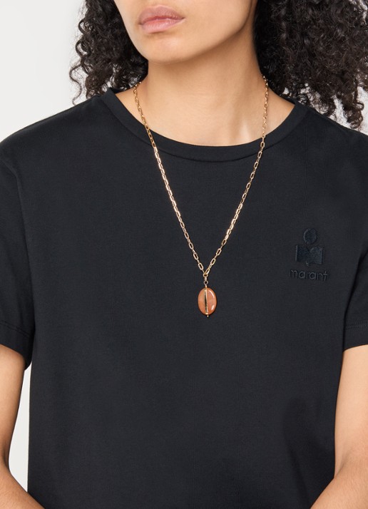 Isabel Marant Stones ketting met hanger - voorkant 4 orange