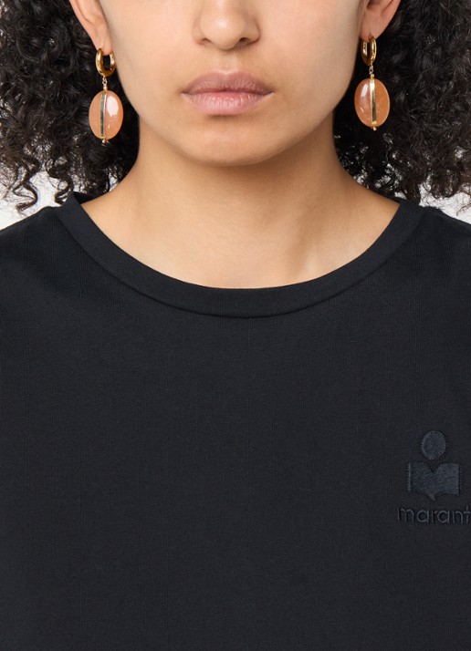 Isabel Marant Stones oorringen met hanger - voorkant 2 orange