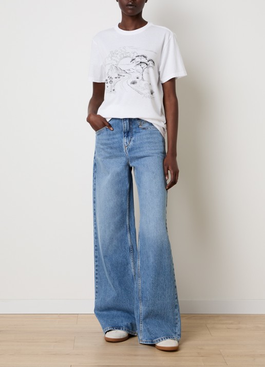 Isabel Marant T-shirt met print - voorkant 2 wit