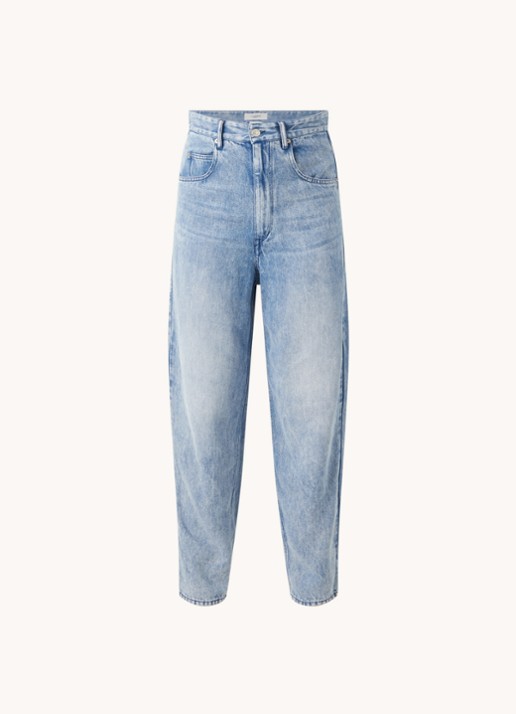 Isabel Marant Ticosy high waist loose fit jeans van lyocell - voorkant 2 indigo