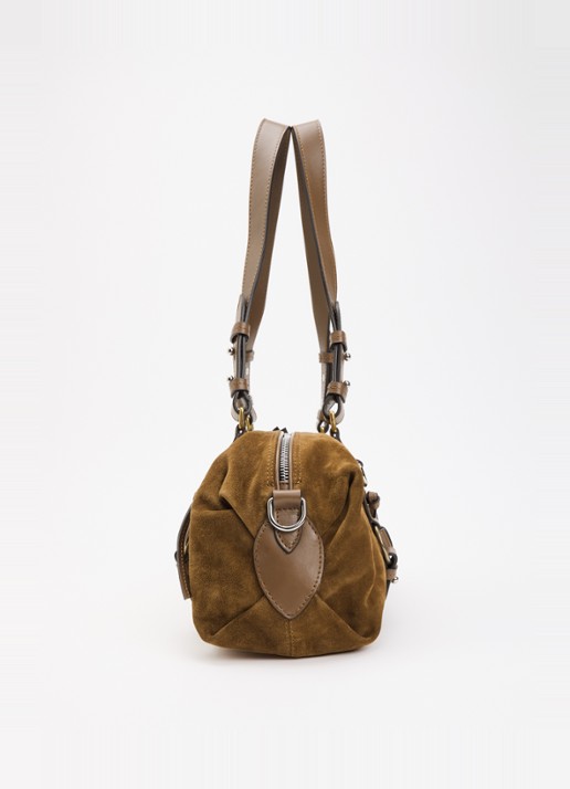 Isabel Marant Tilpa Mini schoudertas van kalfssuède - detail 4 cognac
