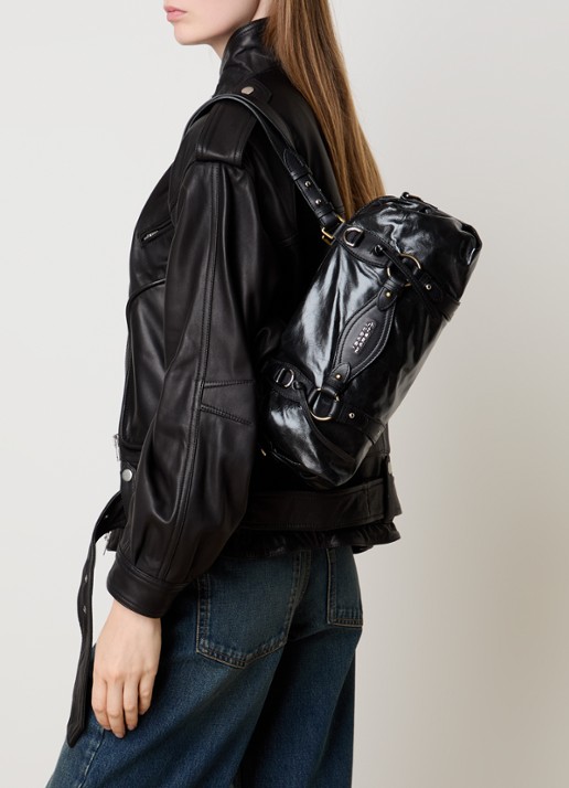 Isabel Marant Tilpa Mini schoudertas van leer - voorkant 3 zwart