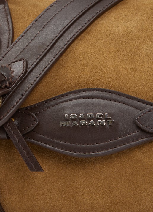 Isabel Marant Tilpa schoudertas van kalfssuède met afneembare schouderriem - detail 8 donkerkhaki