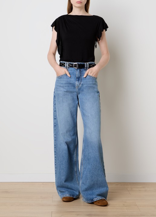 Isabel Marant Top met stretch - voorkant 2 zwart