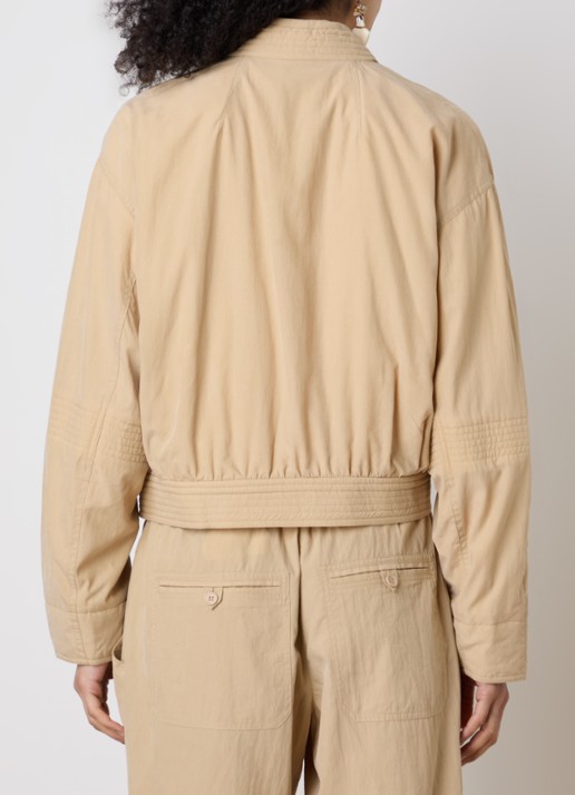 Isabel Marant Tricia jack met steekzakken - achterkant 6 zand