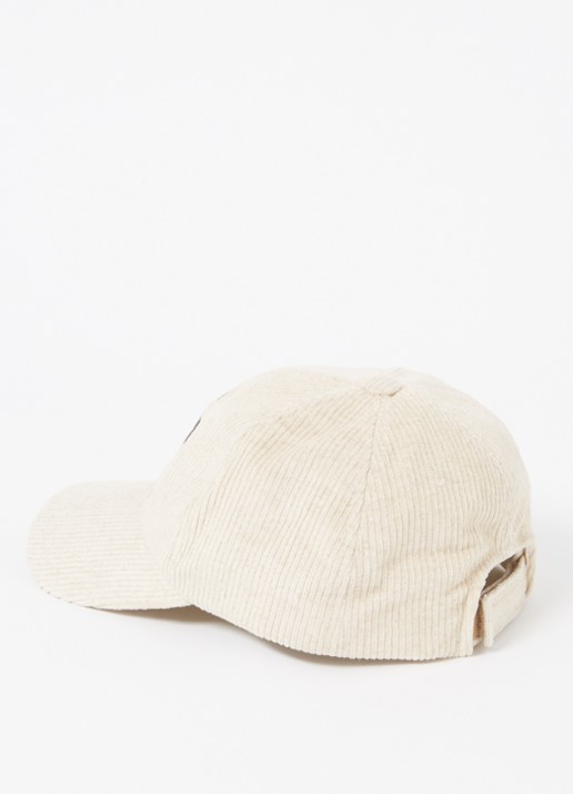 Isabel Marant Tyron pet met logoborduring  - detail 3 creme