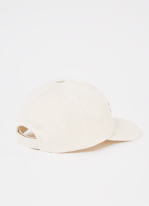 Isabel Marant Tyron pet met logoborduring - detail 4 creme