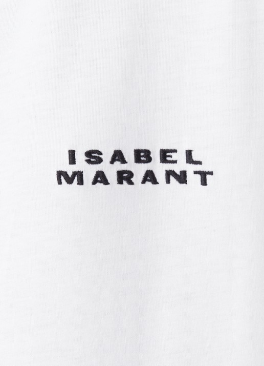 Isabel Marant Vidal T-shirt met logoborduring - detail 2 wit