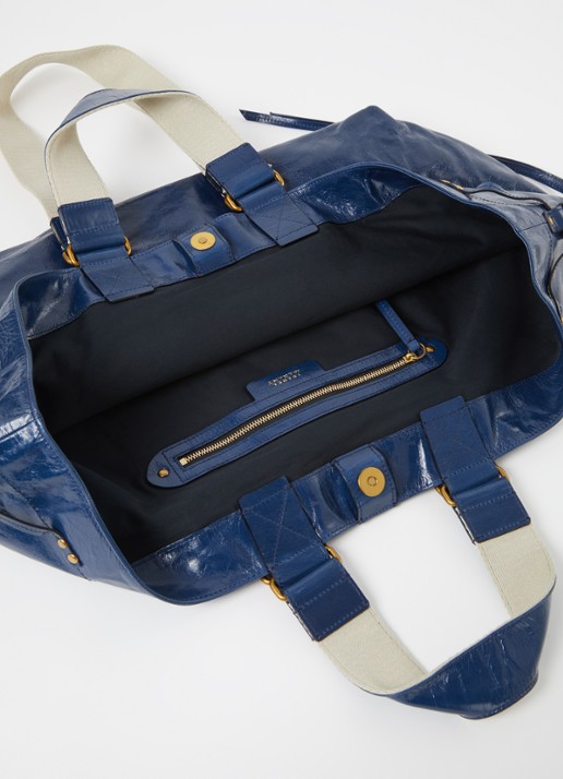 Isabel Marant Wardy shopper van leer - detail 3 donkerblauw