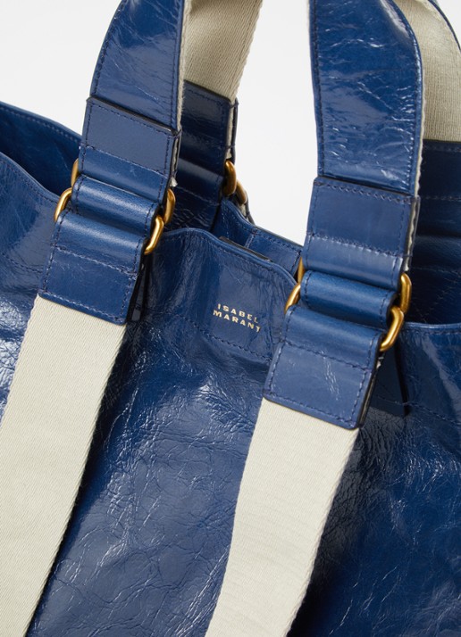 Isabel Marant Wardy shopper van leer - detail 5 donkerblauw