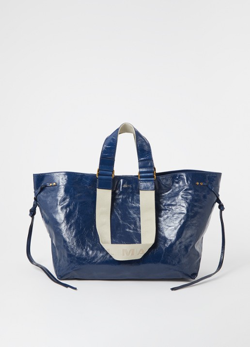 Isabel Marant Wardy shopper van leer - voorkant donkerblauw