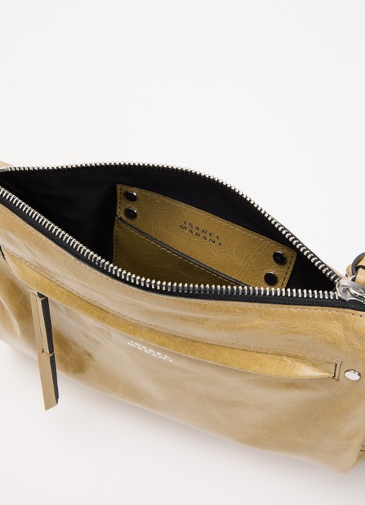 Isabel Marant Winna Duo schoudertas van leer - detail 2 beige