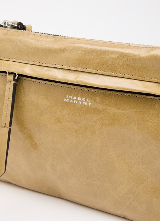 Isabel Marant Winna Duo schoudertas van leer - detail 4 beige