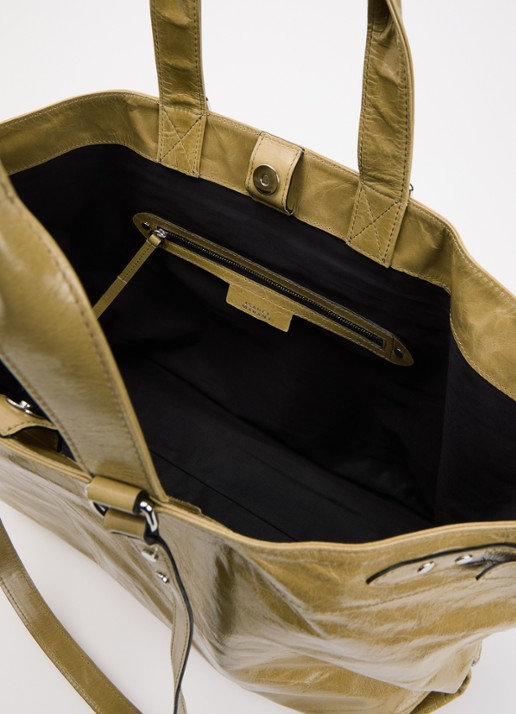 Isabel Marant Winna shopper van kalfsleer - detail 3 beige