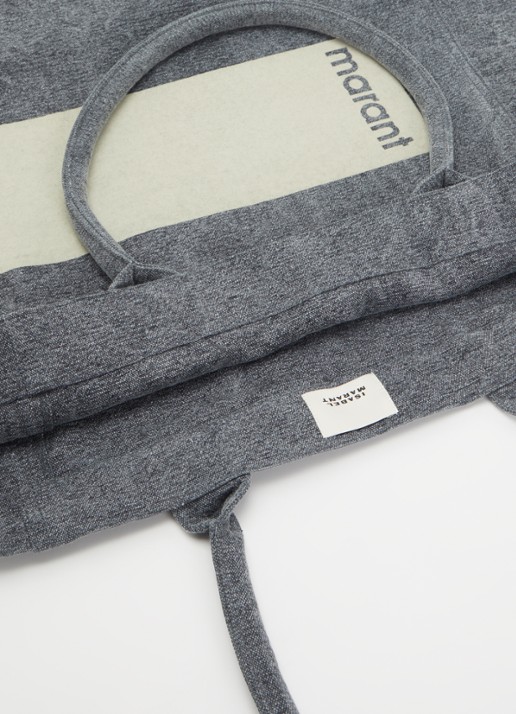 Isabel Marant Yenka shopper van canvas met logo - detail 2 donkergrijs