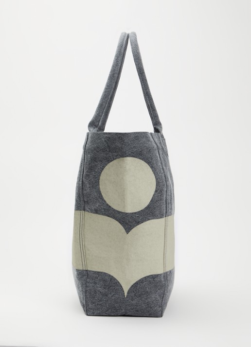 Isabel Marant Yenka shopper van canvas met logo - detail 3 donkergrijs