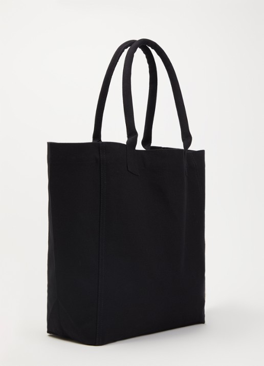 Isabel Marant Yenky shopper van canvas met logo - achterkant 5 zwart