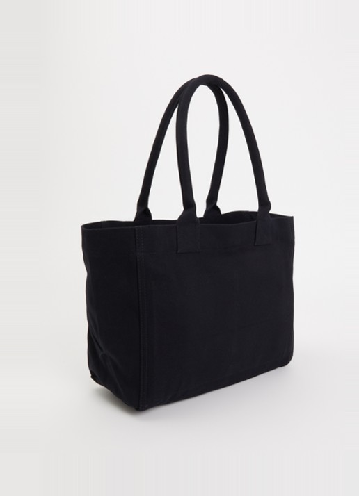 Isabel Marant Yenky shopper van canvas met logoborduring - achterkant zwart