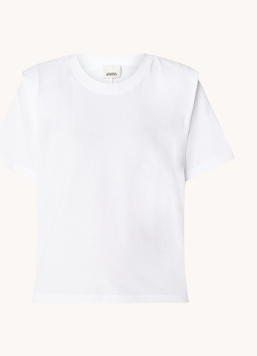 Isabel Marant Zelitos T-shirt met schouder detail - voorkant wit
