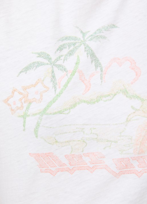 Isabel Marant Zewel T-shirt met print en logo - detail 2 ivoor