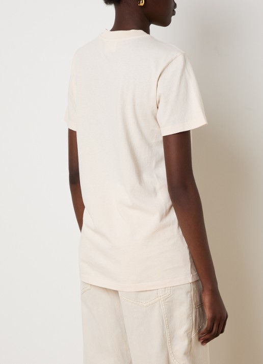 Isabel Marant Zoeline T-shirt met logoprint - achterkant gebroken wit