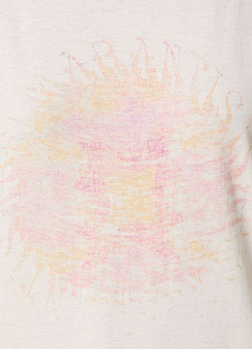 Isabel Marant Zoeline T-shirt met logoprint - detail 3 gebroken wit