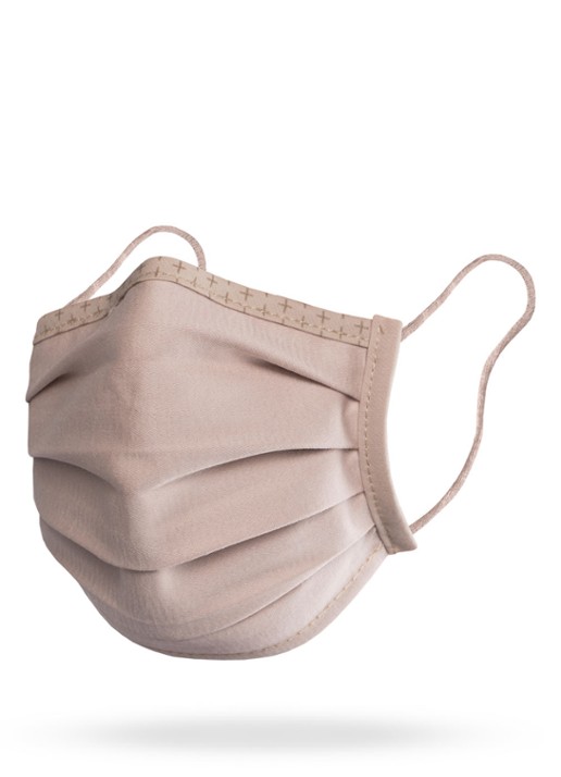 ISKO Vital Supreme niet-medisch mondkapje - voorkant 2 beige