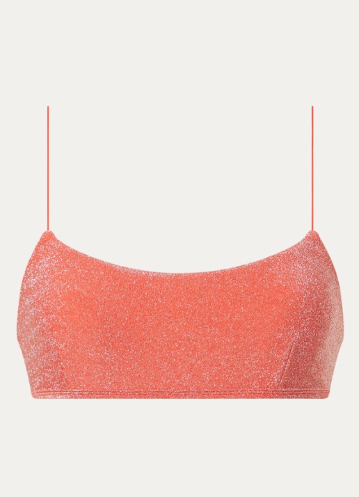 It's Now Cool Bandeau bikinitop met lurex - voorkant 3 rood