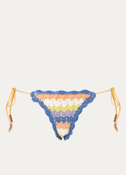 It's Now Cool Brazilian bikinislip van crochet - voorkant 3 blauw