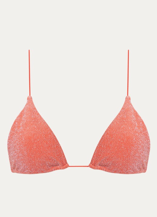 It's Now Cool Triangel bikinitop met uitneembare vulling en lurex - voorkant 3 rood