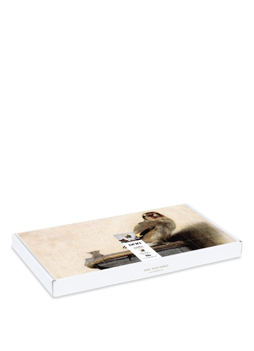 IXXI The Goldfinch wanddecoratie 120 x 80 cm - detail 5 donkerbeige