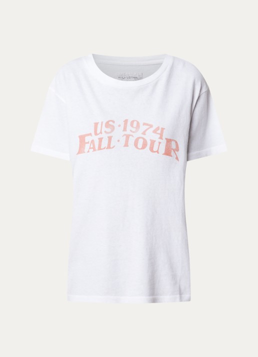 J.W. Anderson Brady T-shirt met print - voorkant 4 wit