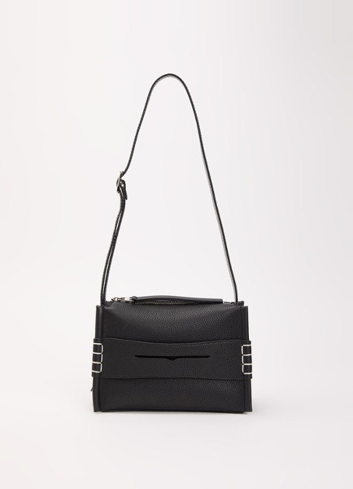 J.W. Anderson Crossbodytas van leer - voorkant 2 zwart
