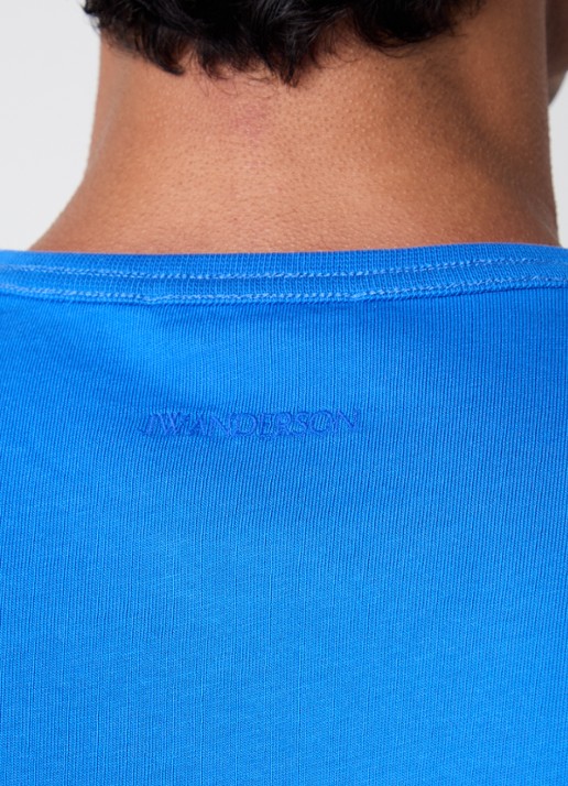 J.W. Anderson Gardener T-shirt met print - detail 4 kobaltblauw