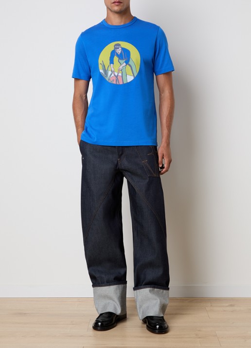 J.W. Anderson Gardener T-shirt met print - voorkant 2 kobaltblauw